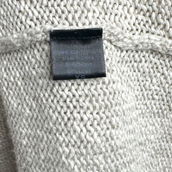Jenni Kayne XS Oatmeal Cotton Linen Long Hooded Cardigan Cozy Everyday Luxe - Picture 4 of 8